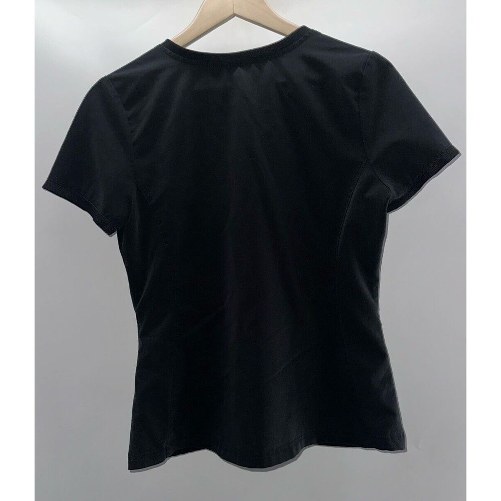 Jannuu Women's Small Black V Neck Scrub Top Front Pockets - Picture 4 of 4